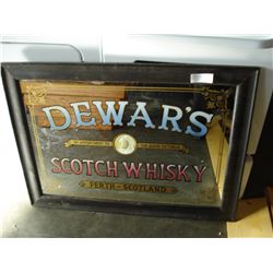 DEWARS SCOTCH WHISKEY MIRRORED ADVERT