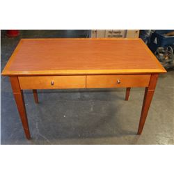 TWO DRAWER MODERN MAPLE DESK