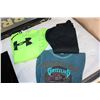 Image 1 : TWO MENS SIZE XL UNDER ARMOUR HOODIES AND VANCOUVER GRIZZLIES SHIRT