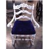 Image 2 : WHITE CHAIR WITH PURPLE CUSHION
