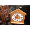 Image 2 : FOLDING EASTERN TABLE AND CARVED EASTERN BOX AND CUCKOO CLOCK NO WEIGHTS