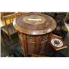 Image 3 : FOLDING EASTERN TABLE AND CARVED EASTERN BOX AND CUCKOO CLOCK NO WEIGHTS