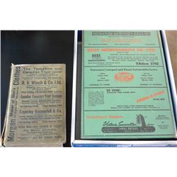 1923 VANCOUVER DIRECTORY AND 1952 VANCOUVER DIRECTORY