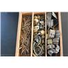 Image 1 : TRAY WITH HAND FORGED NAILS AND VINTAGE HARDWARE