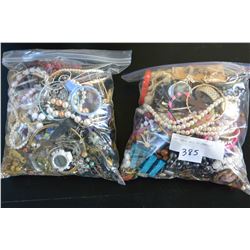 TWO LARGE BAGS OF JEWELLRY