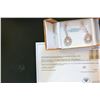 Image 2 : STERLING SILVER ROSE GOLD PLATED GENUINE TOPAZ AND CUBIC ZIRCONIA DANGLE EARRINGS WITH APPRAISELS $1