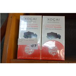 TWO BOXES OF XOCAI CHOCOLATE SQUARES