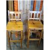 Image 2 : PAIR OF PINE BAR STOOLS