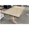 Image 2 : AS NEW HOME ELEGENCE INDUSTRIAL MODERN DINING TABLE WITH LEAF AND METAL BANDING