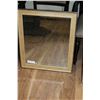 Image 1 : MODERN CHROME AND WOOD FRAMED BEVELLED WALL MIRROR