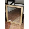 Image 1 : MODERN CHROME AND WOOD FRAMED BEVELLED WALL MIRROR