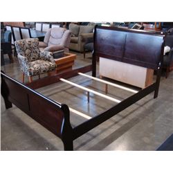 NEW AVENZA CHERRY FINISH QUEENSIZE SLEIGH BED FRAME