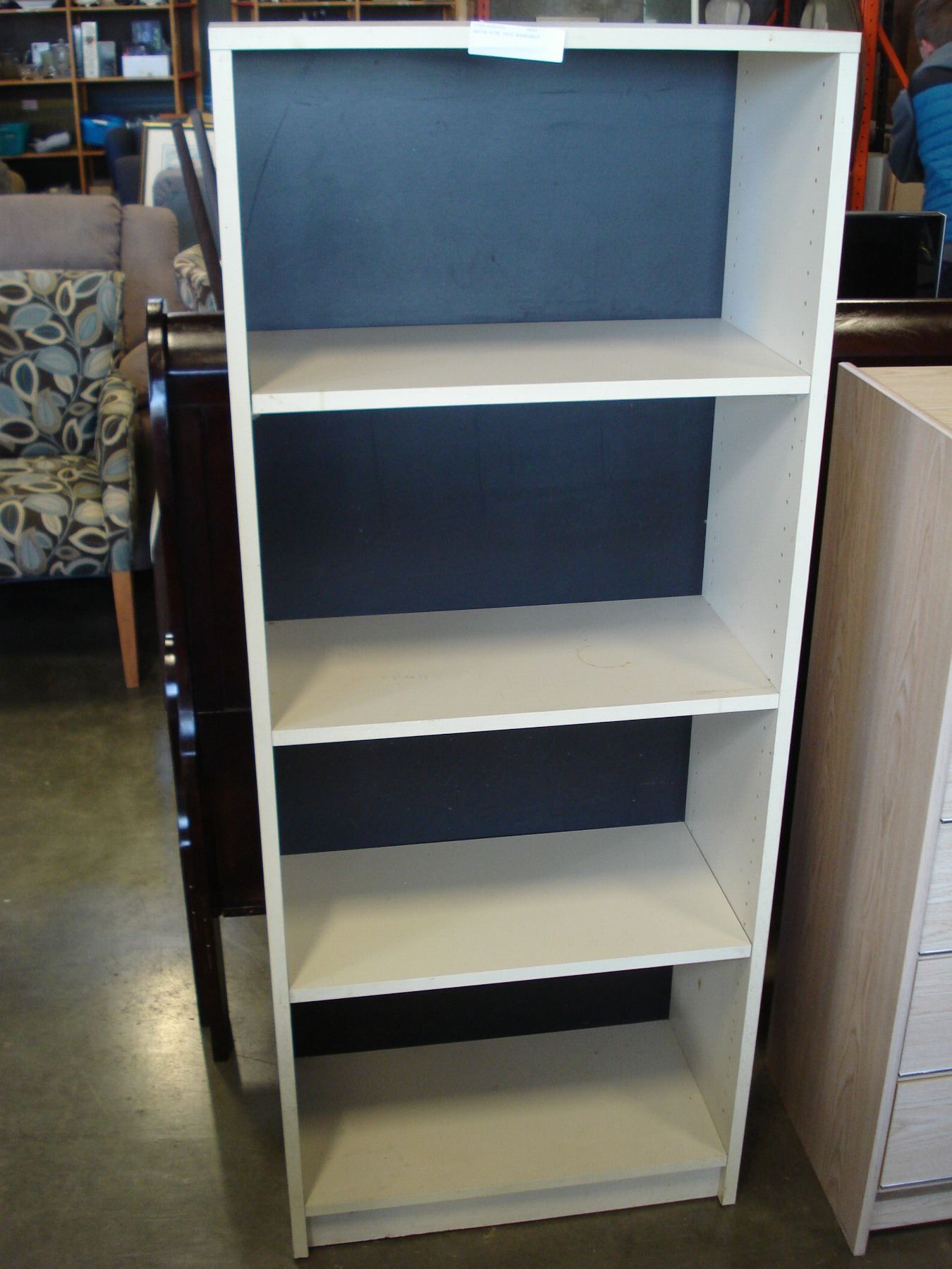 White Five Foot Bookshelf