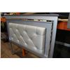Image 2 : MODERN GREY MIRRORED AND LEATHER QUEENSIZE HEADBOARD