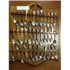 Image 1 : COLLECTORS SPOONS AND RACK