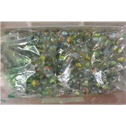 SMALL TOTE OF MARBLES