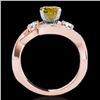 Image 2 : 2.26 CTW Certified Si Intense Yellow Diamond Bypass Solitaire Ring 10K Rose Gold - REF-309X3T - 3506