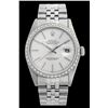 Image 1 : Rolex Men's Stainless Steel, QuickSet, Index Bar Dial with Diamond Bezel - REF-521X6Y