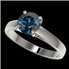 Image 1 : 1.57 CTW Certified Intense Blue SI Diamond Solitaire Engagement Ring 10K White Gold - REF-210Y2K - 3