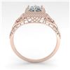 Image 4 : 1.0 CTW VS/SI Princess Diamond Solitaire Engagement Ring Deco 18K Rose Gold - REF-344H4A - 36041