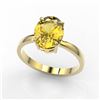Image 2 : 2.50 CTW Citrine Designer Inspired Solitaire Ring 18K Yellow Gold - REF-36N2Y - 22059