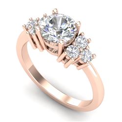 1.5 CTW VS/SI Diamond Solitaire Ring 18K Rose Gold - REF-409Y3K - 36939