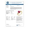 Image 3 : 1.70 CTW Ruby & Diamond Ring 10K Yellow Gold - REF-18F2N - 13957