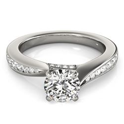 1.11 CTW Certified VS/SI Diamond Solitaire Ring 18K White Gold - REF-211K8W - 27564