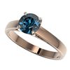 Image 1 : 1.28 CTW Certified Intense Blue SI Diamond Solitaire Engagement Ring 10K Rose Gold - REF-147A8X - 36