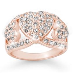 1.50 CTW Certified VS/SI Diamond Ring 14K Rose Gold - REF-128W9F - 14339