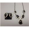 Image 1 : Black Onyx and Sterling Necklace Set
