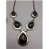 Image 2 : Black Onyx and Sterling Necklace Set