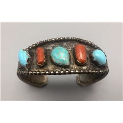 Unique Turquoise and Coral Bracelet