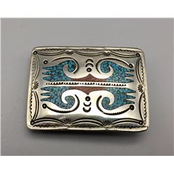 Vintage Inlay Belt Buckle