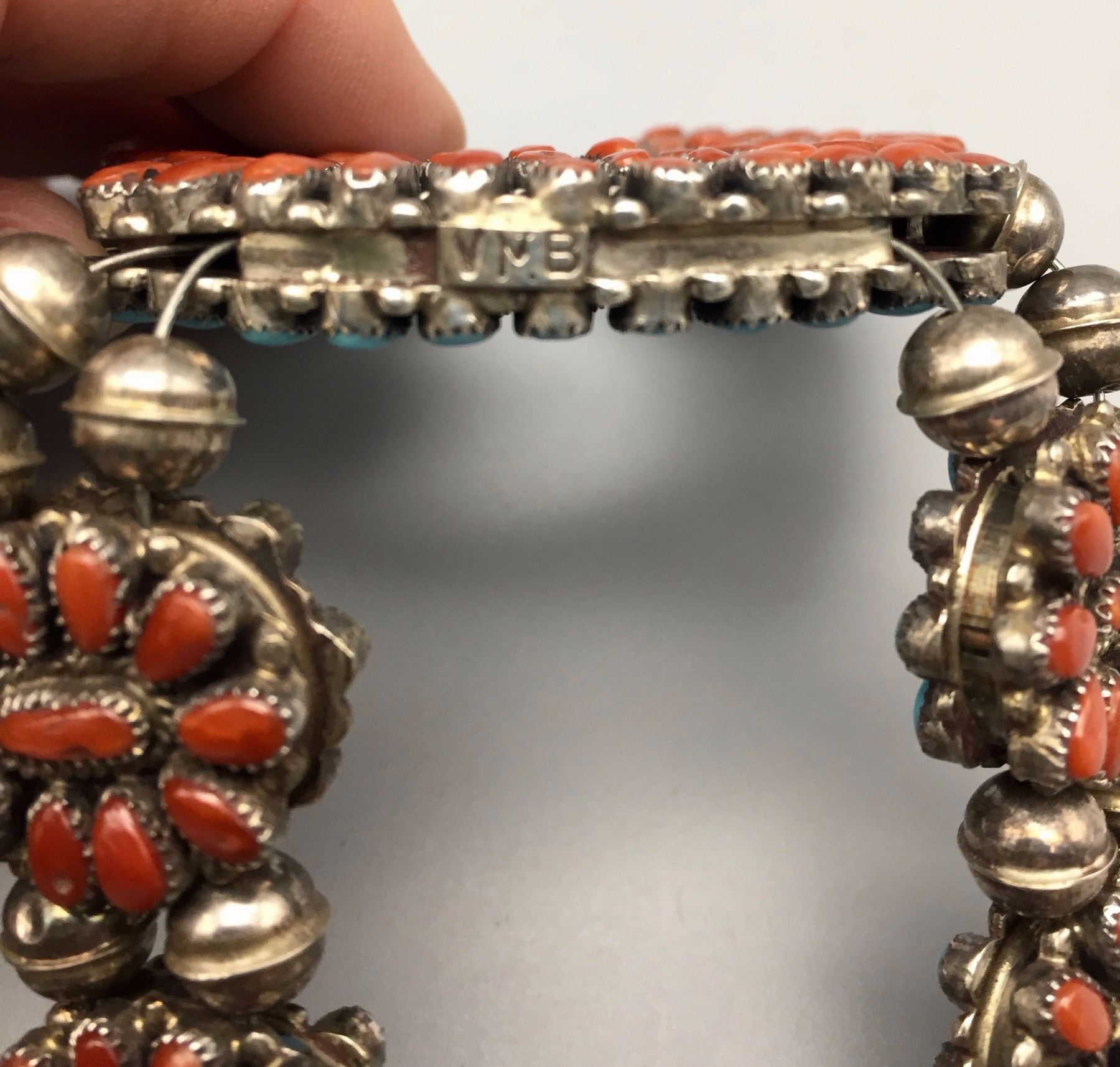 Victor Moses Begay, Double Sided Squash Blossom Necklace