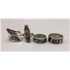Image 2 : Group of 4 Vintage Hopi Overlay Rings