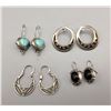 Image 1 : Group of 4 Pair Sterling Earrings