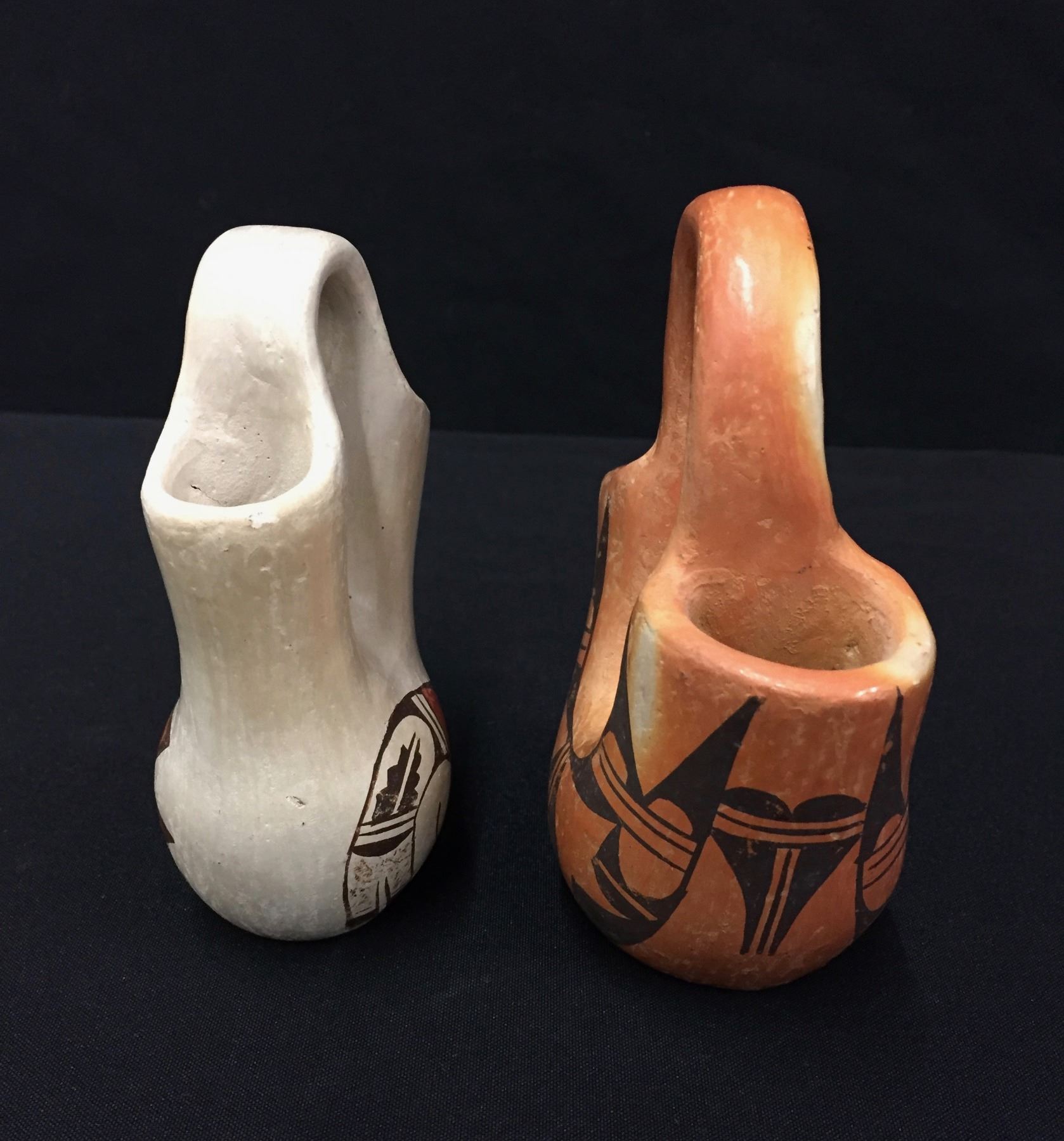 Pair of Vintage Hopi Pottery Wedding Vases
