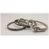 Image 2 : Group of 4 Sterling Silver Bangle Bracelets