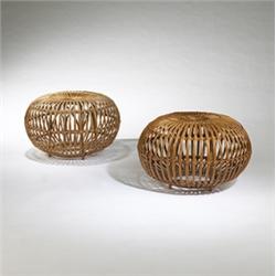 Ico Parisi, attribution ottomans, pair