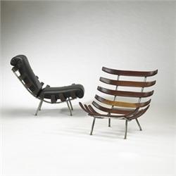 Martin Eisler lounge chairs, pair
