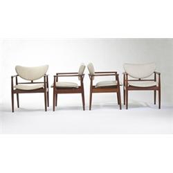 Finn Juhl model #48 armchairs, set of eight