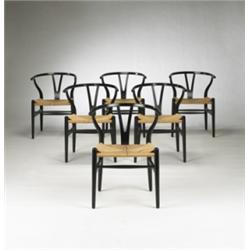 Hans Wegner Wishbone (Y-back) chairs, set of