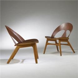 Borge Mogensen lounge chairs, pair