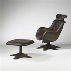 Yrjo Kukkapuro adjustable lounge chair and o