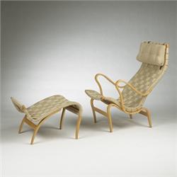 Bruno Mathsson Pernilla 2 chair with ottoman