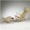 Image 1 : Bruno Mathsson Pernilla 2 chair with ottoman