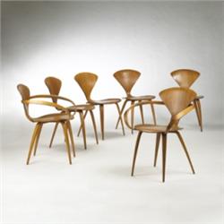 Norman Cherner dining chairs, set of six