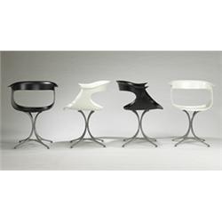Erwin and Estelle Laverne Lotus armchairs, s