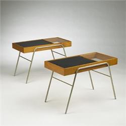 Milo Baughman side tables, pair